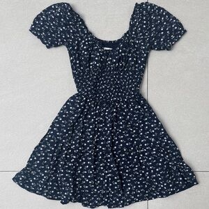 Hollister Dark Blue Floral Kids Dress